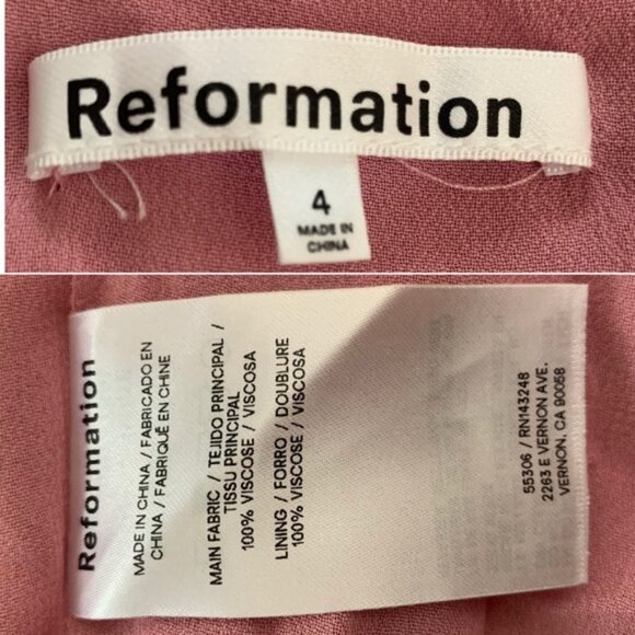 Reformation Aiko Pink Pleated Hem Midi Dress - Picture 13 of 14